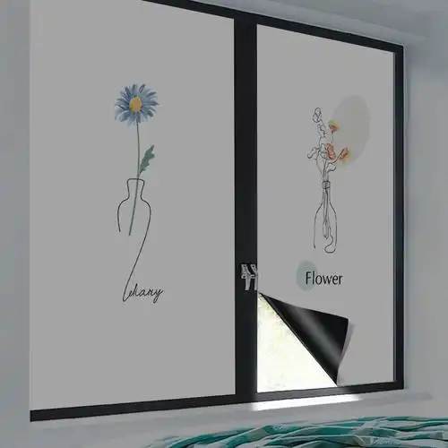 卧室窗贴玻璃贴纸全遮光阳台推拉门贴玻璃贴膜遮阳膜窗户遮光神器