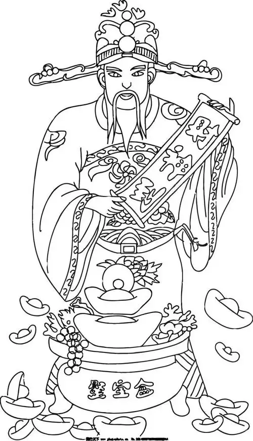 财神图案矢量