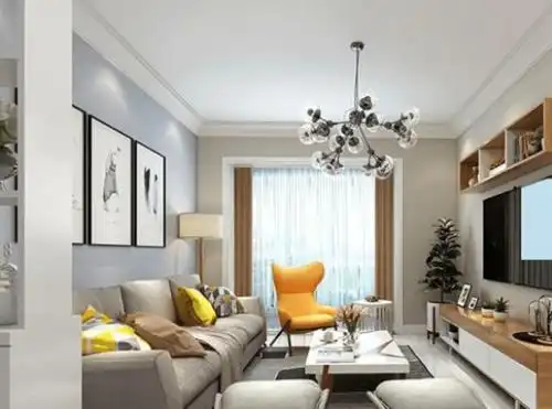 客厅用石膏线代替吊顶怎么样好看的客厅石膏线装修效果图推荐