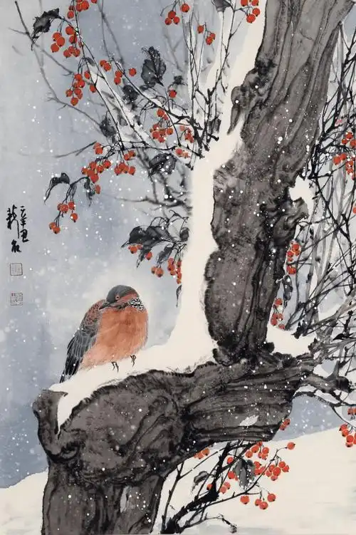 冷逸空寂——雪景花鸟画品鉴_绘画_自然界_间接