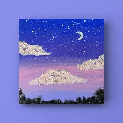 油画棒夜空附教程