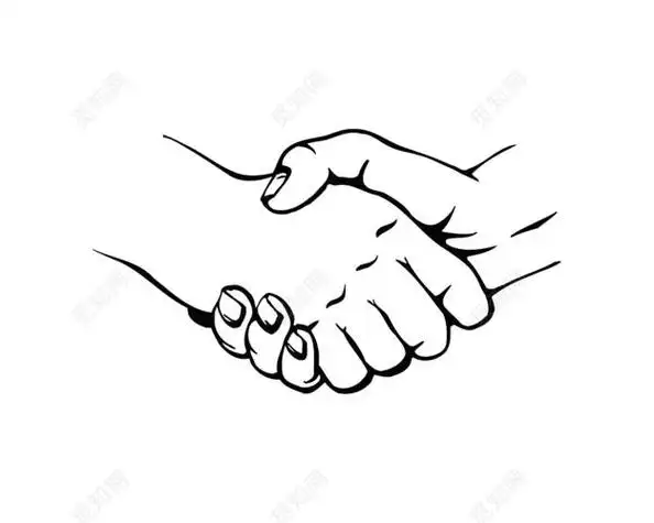 合作标志简笔画