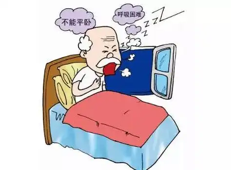 是患者只能通过抬高枕头才能入睡,后期就表现为不能平卧,憋气等症状
