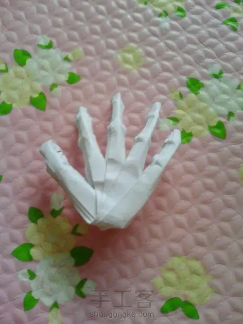 教程折纸白骨爪手指套折纸大全九阴白骨爪小时候玩的折纸爪子白骨爪