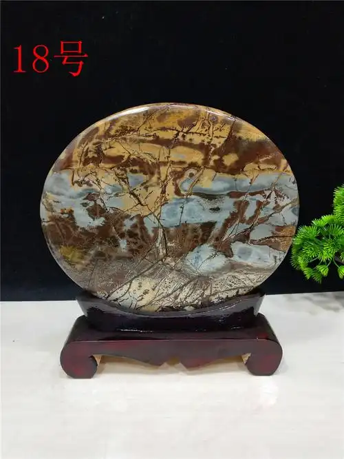 广西草花石摆件天然国画石原石观赏石石头收藏家居布景礼品摆件银色20