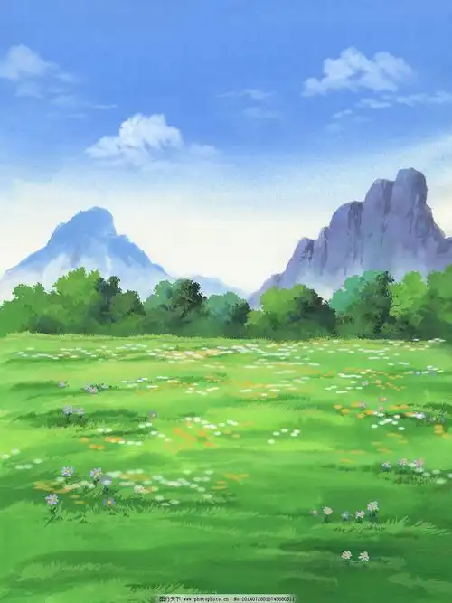 草地简笔画彩色 草地简笔画彩色可爱