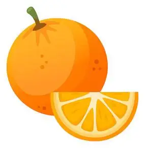 手绘卡通橙子插画