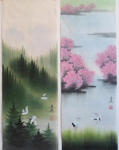 创作材料: 皮纸,进口颜料 顾老师作品特点: 顾老师朦胧画吸国画,水粉