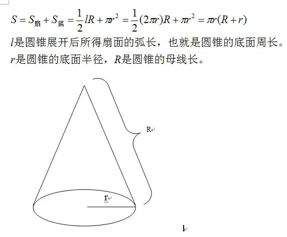圆锥的表面积如何计算?