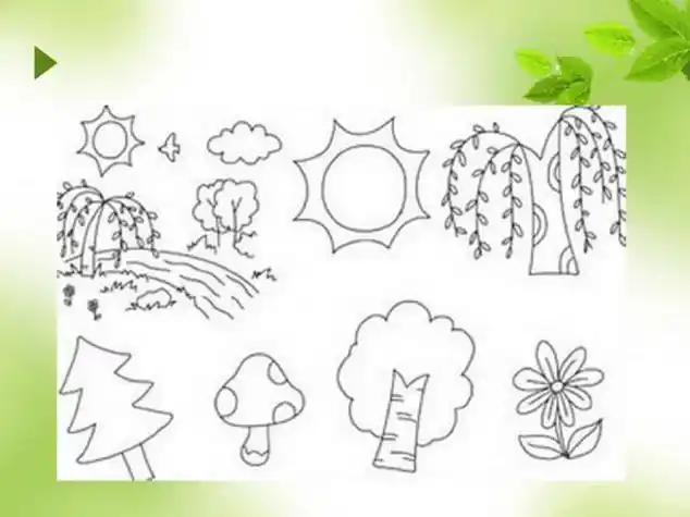 关于四月份的简笔画