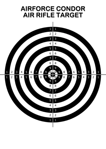 预充气竞技步枪 标准a4靶纸