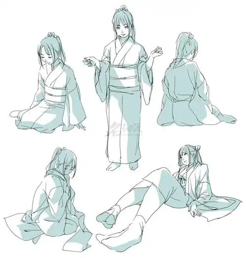 和服女生的一些画法技巧