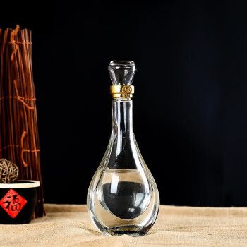 君撷500毫升装玻璃酒瓶自酿酒瓶大肚白酒瓶空瓶原浆酒纸盒纸箱套装瓶