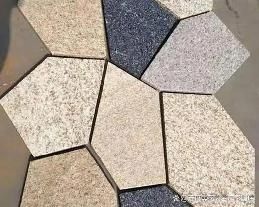碎拼石材是一种常见的地面铺装材料,由于其表面颗粒均匀而有型,且搭配
