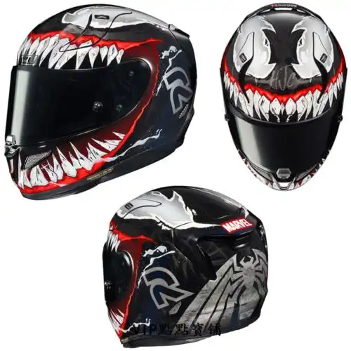 美国跑车个性头盔机车碳纤维二代进口毒液venom摩托车头盔