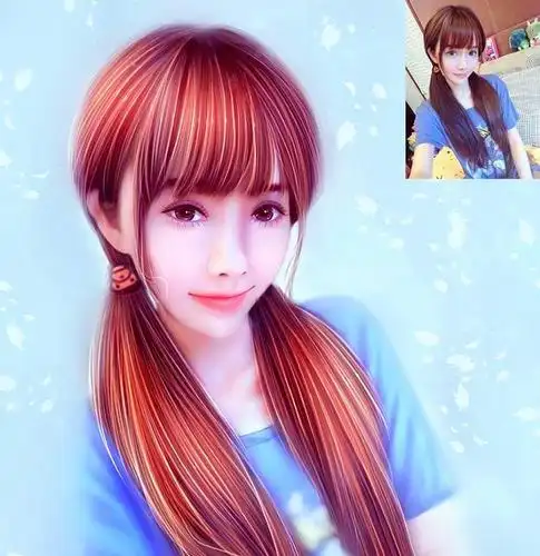 80元1张2寸卡通手绘照片送你ps一键照片转手绘插件自己在家做