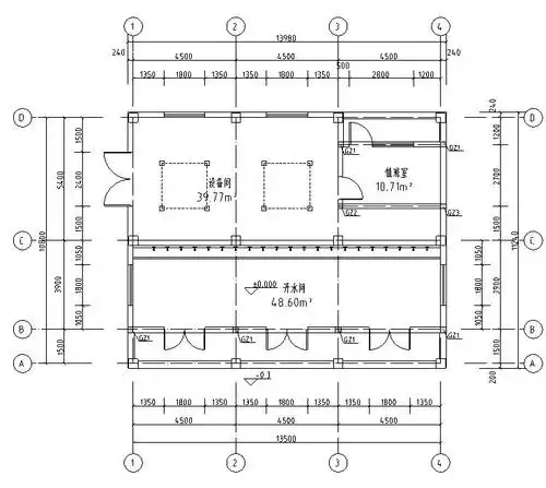 开水房混凝土结构施工图cad含建筑-混凝土结构施工图-筑龙结构设计