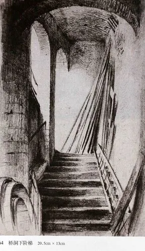 素描风景台阶