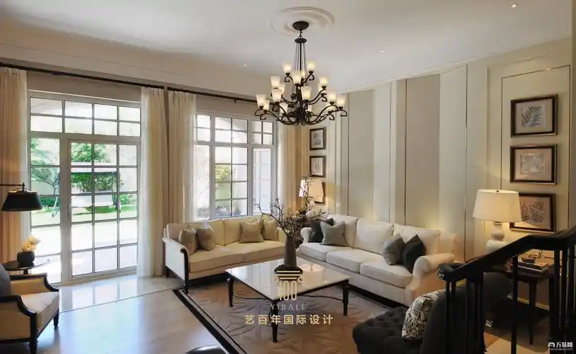 悠山香庭 现代美式风格别墅家装效果图_万装网装修效果图