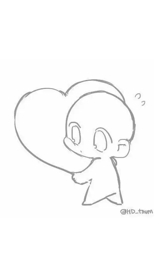 q版cp人物线稿get各种约会姿势