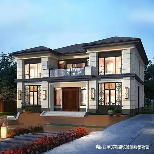 眉山仁寿二层新中式农村自建房乡村建别墅农村盖房施工队图纸