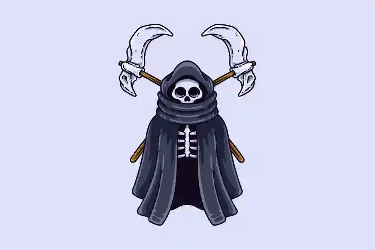 双镰刀死神角色插画reaperandtwinscythe