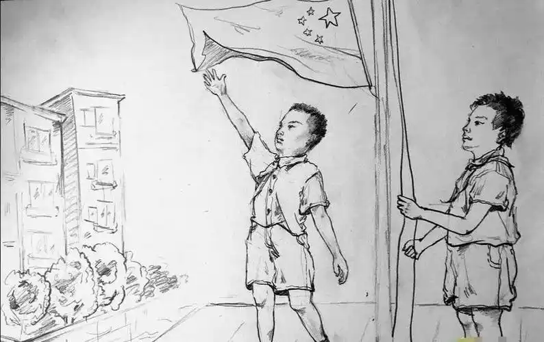 五星红旗伴我成长——西义安小学三年级廉桐博