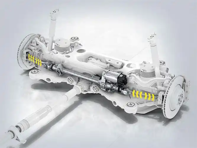 结构复杂,成本高的多连杆结构,是后轮主动转向技术必要且最优的仅决