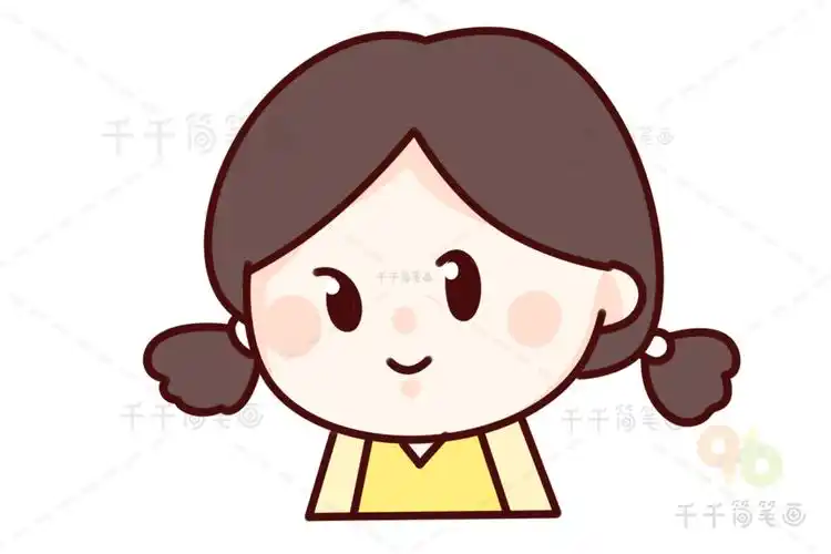 可爱的小妹妹妹妹简笔画大全人物简笔画大全小女孩简笔画妹妹头像简笔