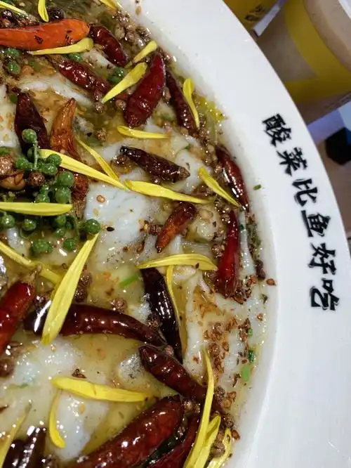 动米皮面,以至于推送都是米皮面,今天奢侈一下,工作餐人均100的酸菜鱼