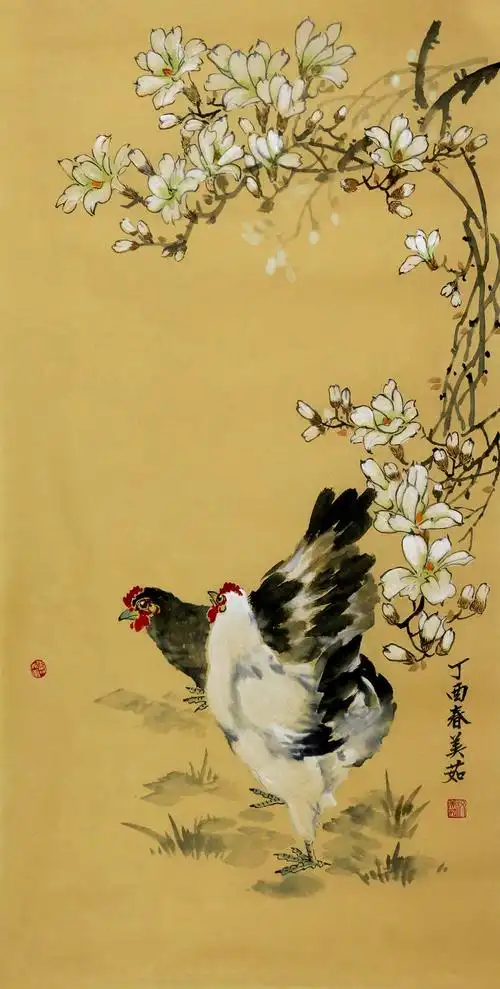 博宝·资讯 | 祝美茹国画花鸟作品赏析:与各种花卉呼应,灵动悠然,并