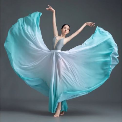 优朵米古典舞演出服女飘逸大裙摆现代舞摄影写真舞蹈服720度大摆舞蹈