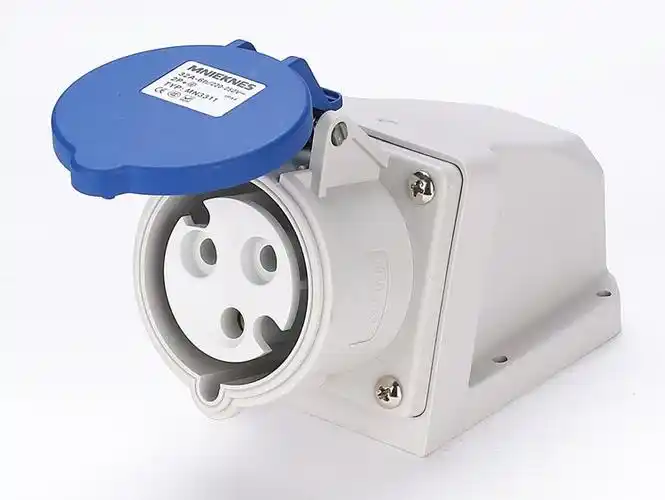 【防水插座】电源检修设备工业插座3孔x32a ip44明装 航空防水插头