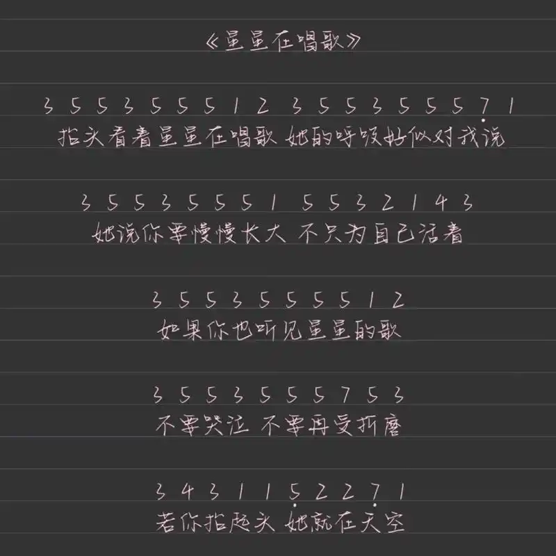 蛋仔派对《星星在唱歌》钢琴拇指琴简谱99