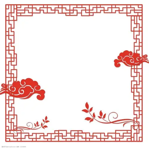 中国风古典风格扁平风格边框素材矢量图