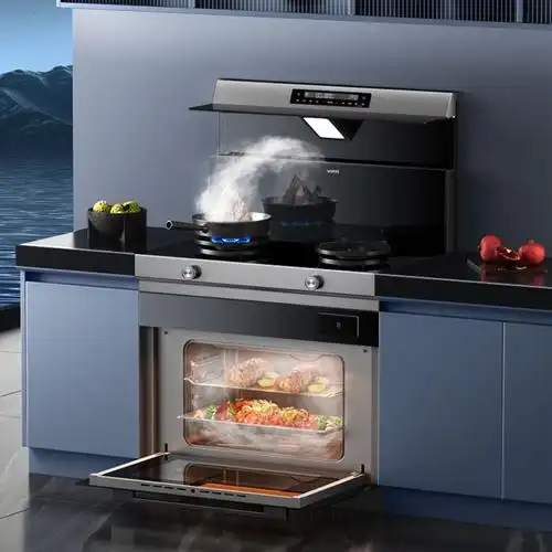 华帝集成灶pj150y油烟机燃气灶蒸烤箱款一体侧吸油烟机灶