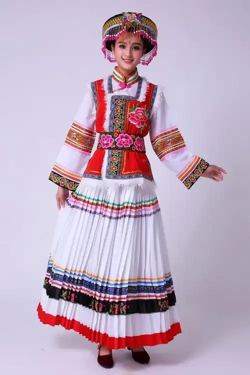 松紧傈僳族女款套装普米族舞蹈民族服装东山街它谷族傈僳族服装专卖店