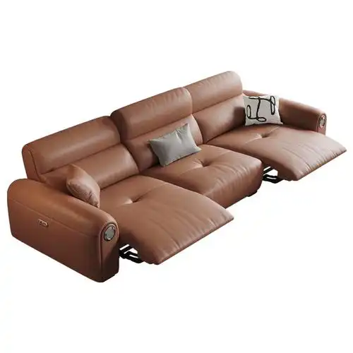 意式零靠墙电动沙发现代简约小户型音响伸缩多功能头等舱真皮沙发