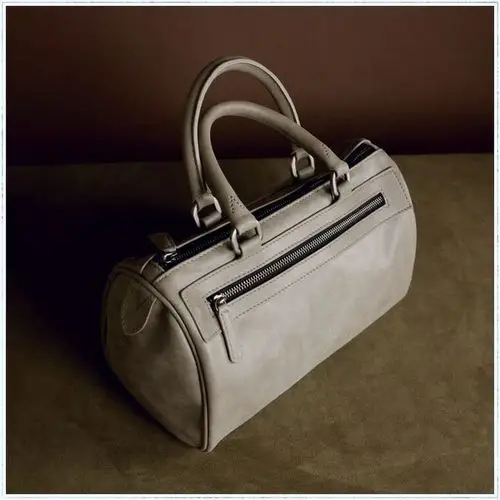 「无印良品-portable201#」轻质牛皮包包优雅手提手挽真皮女包