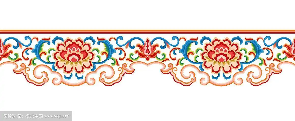 传统的装饰花边图案