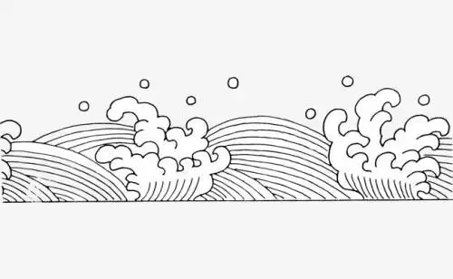 环形水波纹简笔画