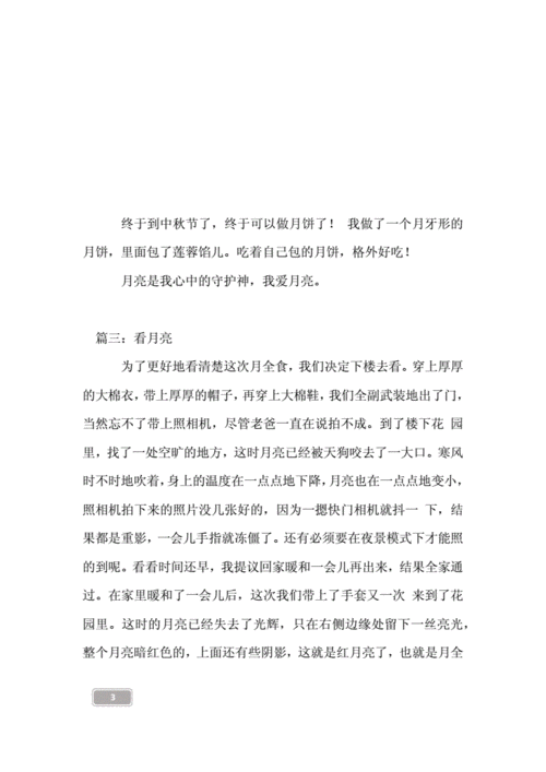 看月亮作文300字docx6页