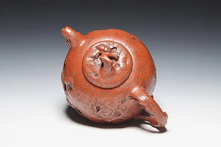 中国 宜兴紫砂 朱泥 供春壶 底款 朱可心 盖款 可心 310cc■箱付