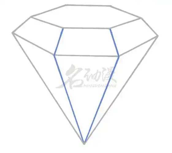 这样,一颗超简单的钻石就画完了.