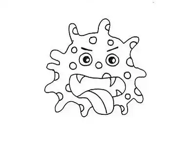病毒简笔画图片,图片,简笔画-学笔画