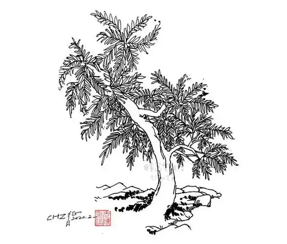 钢笔画风景入门简单易学,一张纸一支笔就能画出一幅好看的作品