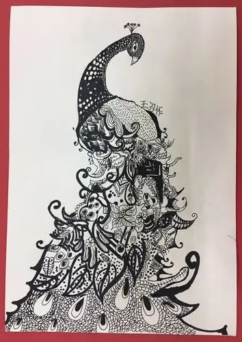 总校区11月12日白石大师班周六上午《禅绕画》作品欣赏