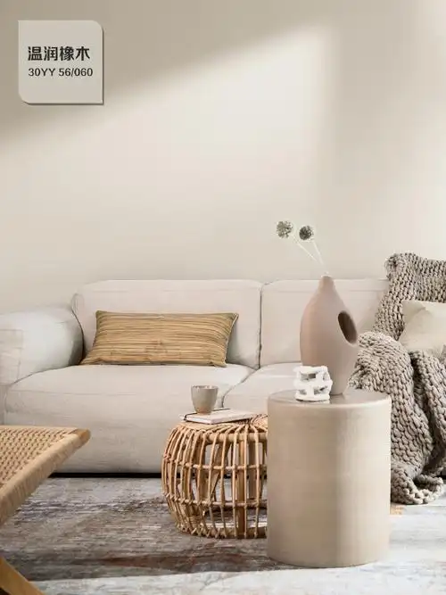 墙漆颜色##装修设计##多乐士网红色##客厅改造##新中式风##温润橡