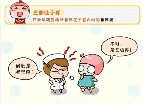 左侧肚子疼 怀孕早期胚胎着床在子宫内时的着床痛现象