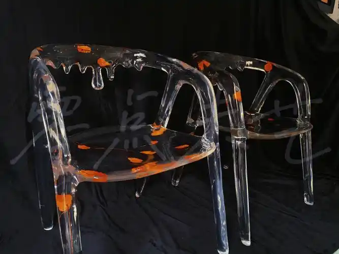 透明树脂水晶枫叶凳